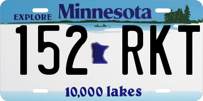 MN license plate 152RKT