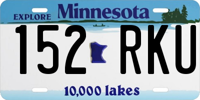 MN license plate 152RKU