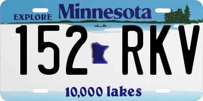 MN license plate 152RKV