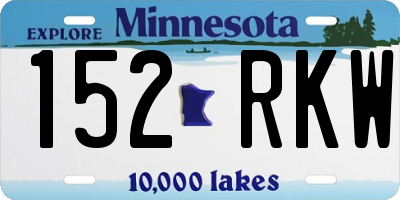 MN license plate 152RKW