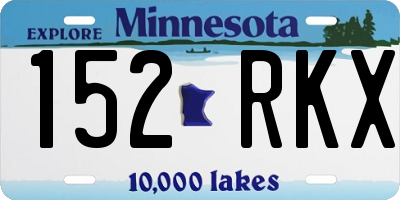MN license plate 152RKX