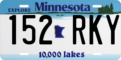 MN license plate 152RKY