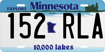 MN license plate 152RLA