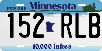 MN license plate 152RLB