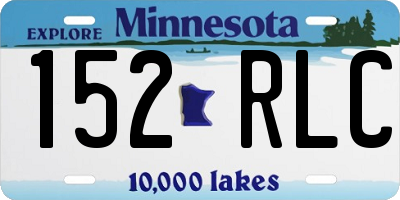 MN license plate 152RLC
