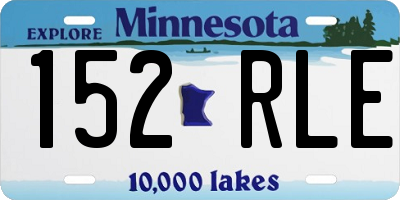 MN license plate 152RLE