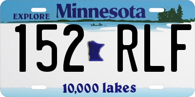 MN license plate 152RLF