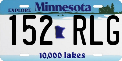 MN license plate 152RLG