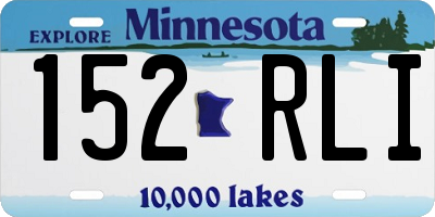 MN license plate 152RLI