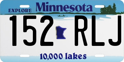 MN license plate 152RLJ