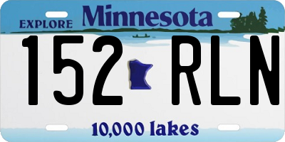 MN license plate 152RLN