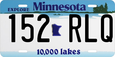 MN license plate 152RLQ