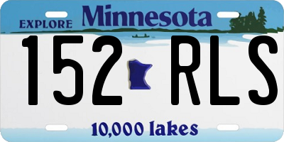 MN license plate 152RLS