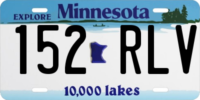 MN license plate 152RLV