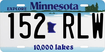 MN license plate 152RLW