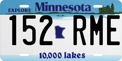 MN license plate 152RME