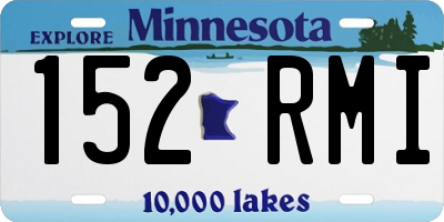 MN license plate 152RMI