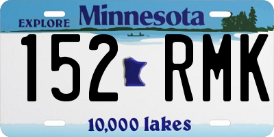 MN license plate 152RMK