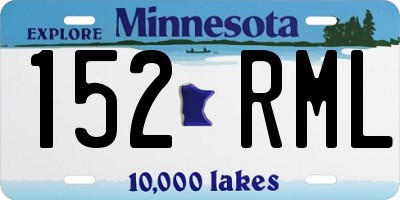 MN license plate 152RML