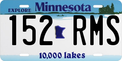MN license plate 152RMS