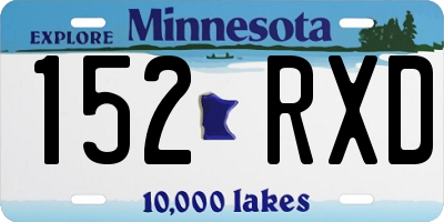 MN license plate 152RXD