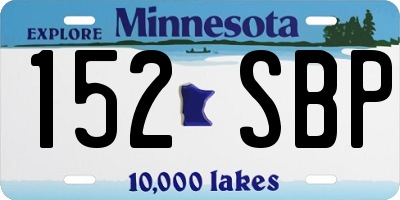 MN license plate 152SBP