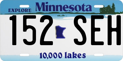 MN license plate 152SEH