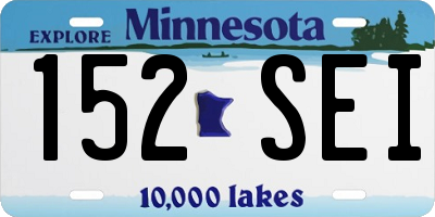 MN license plate 152SEI