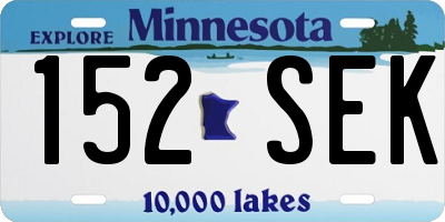 MN license plate 152SEK