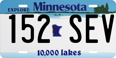 MN license plate 152SEV
