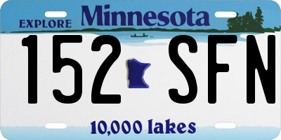 MN license plate 152SFN