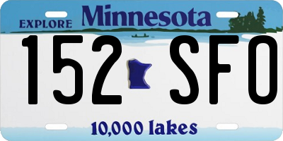 MN license plate 152SFO