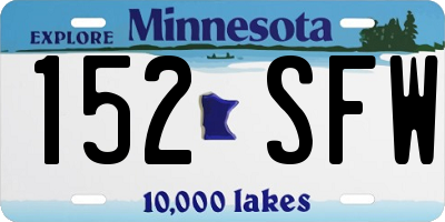 MN license plate 152SFW