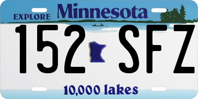 MN license plate 152SFZ