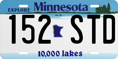MN license plate 152STD