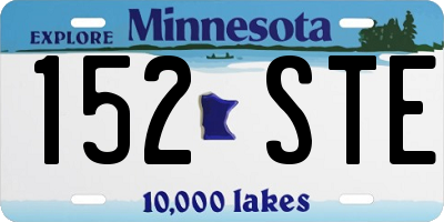 MN license plate 152STE