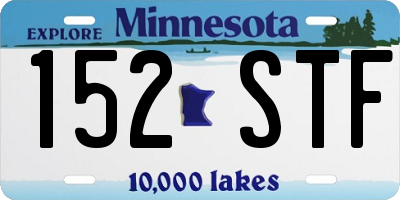 MN license plate 152STF
