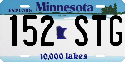 MN license plate 152STG
