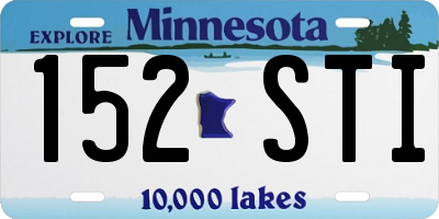 MN license plate 152STI