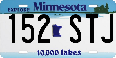 MN license plate 152STJ