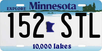 MN license plate 152STL