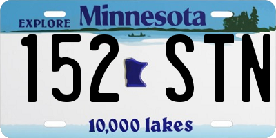 MN license plate 152STN