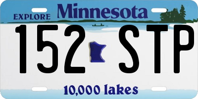 MN license plate 152STP