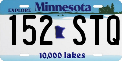 MN license plate 152STQ
