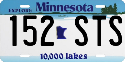 MN license plate 152STS