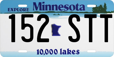 MN license plate 152STT
