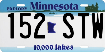 MN license plate 152STW
