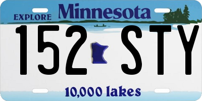 MN license plate 152STY