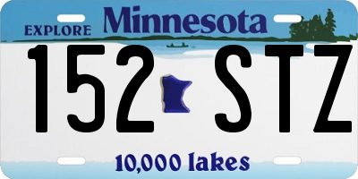 MN license plate 152STZ