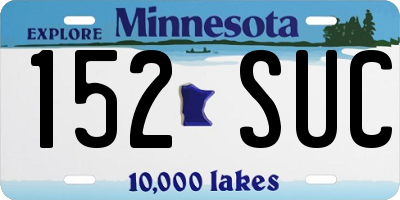 MN license plate 152SUC